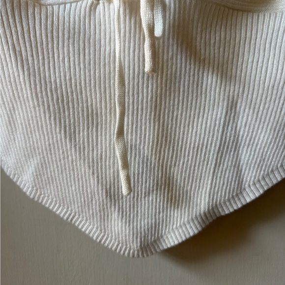 Off-White Ribbed Knit Tank Top - Picture 2 of 5